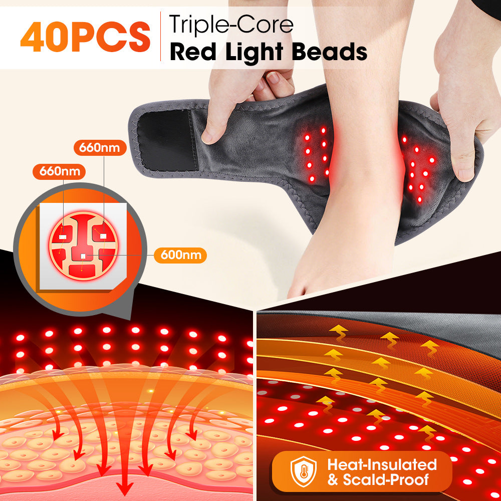 Red Light Therapy Foot Massager with Heat and Vibration